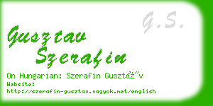 gusztav szerafin business card